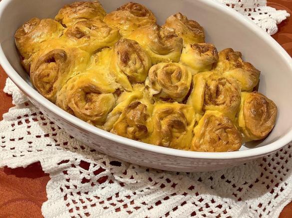 Caracóis de abóbora e canela