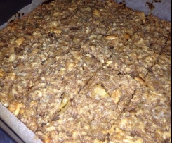 Barras de cereais de maçã, noz e amendoins 