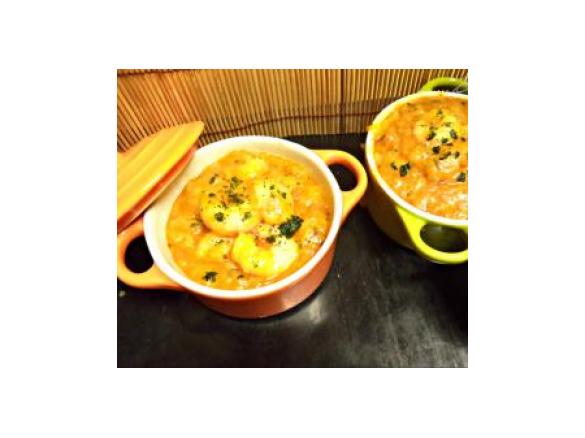 Açorda de Tomate com Camarão