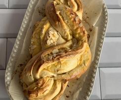 Trança com Doce de Ovos e Amêndoa