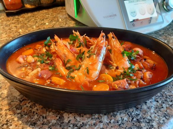 Feijoada de Polvo com Camarão