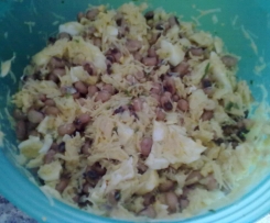 Salada de feijão frade e bacalhau