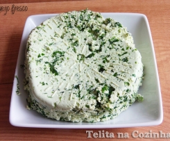 queijo fresco caseiro com coentros