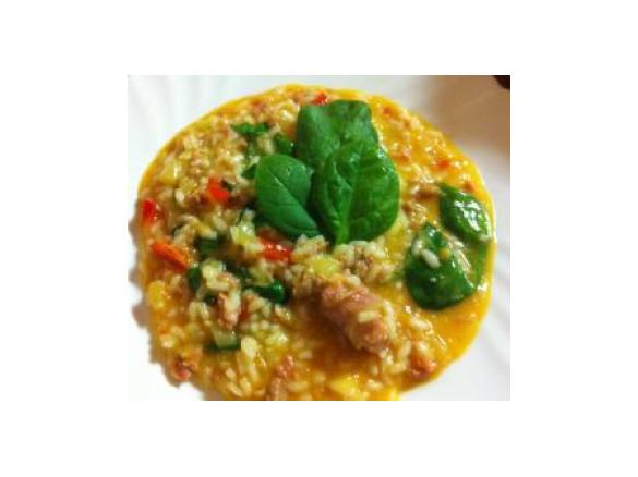 Risoto de Salsicha Fresca