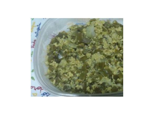 Feijão verde com ovos