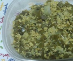 Feijão verde com ovos