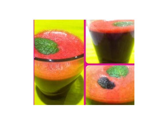 sumo de amoras e laranja