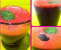 sumo de amoras e laranja