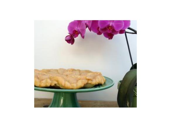 Tarte de pêras caramelizadas com Camembert