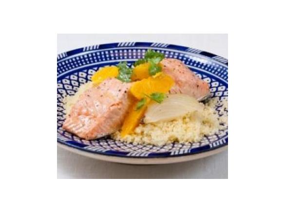 Cous-Cous com salmão ao vapor