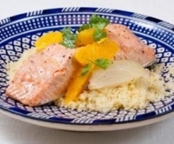 Cous-Cous com salmão ao vapor