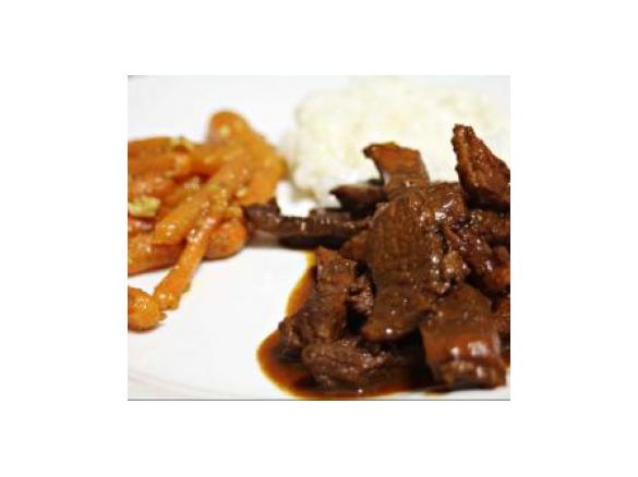 Strogonoff com Mel e Soja