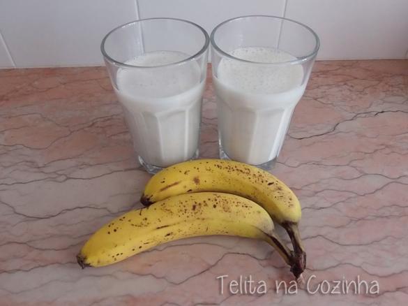 batido de banana e aveia