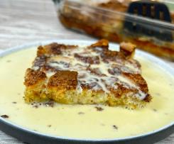 Rabanadas de travessa com creme inglês