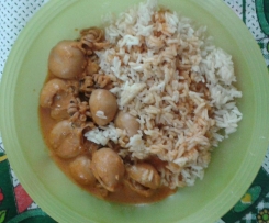 Variante de Lulas com arroz a vapor