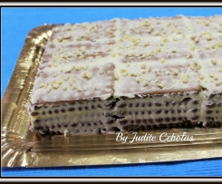 Bolo de bolacha (aroma a gosto e sem ovos)