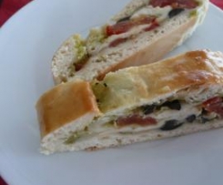 Pão recheado para piquenique