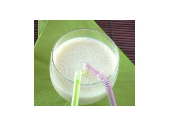 Batido de banana e iogurte de côco