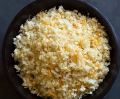 "Arroz" de couve-flor e cenoura