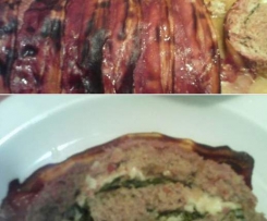 Rolo de carne recheado com espinafres e Mozzarella Fresco