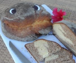 Pão doce marmoreado