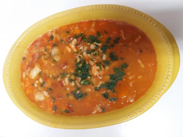 Feijoada de Tamboril e Camarão