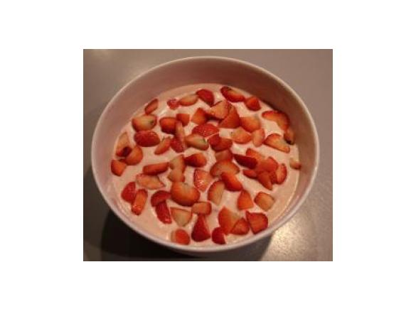 Mousse de Morango e Queijo