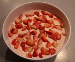 Mousse de Morango e Queijo