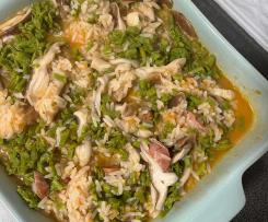 Arroz malandro de cogumelos e espargos