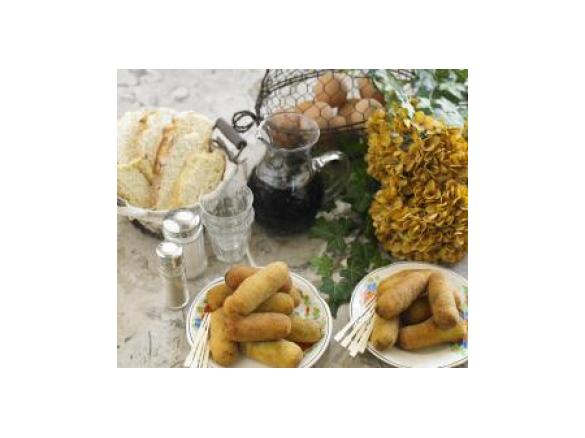 Croquetes de bacalhau com azeitonas