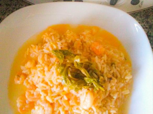 Arroz de Tamboril e camarão