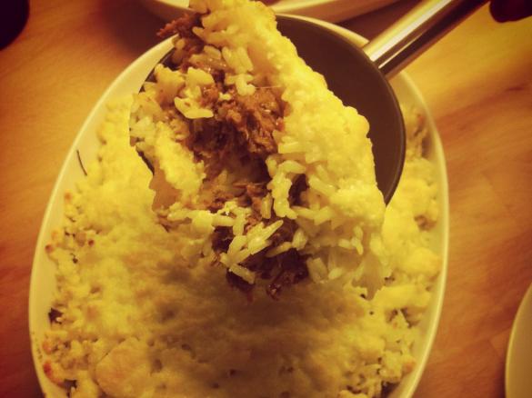 Empadão de Carne e Arroz