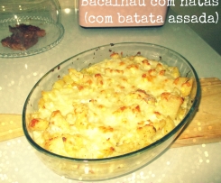 Bacalhau com natas (com batata assada)