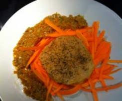 Hamburguer de peru com caril