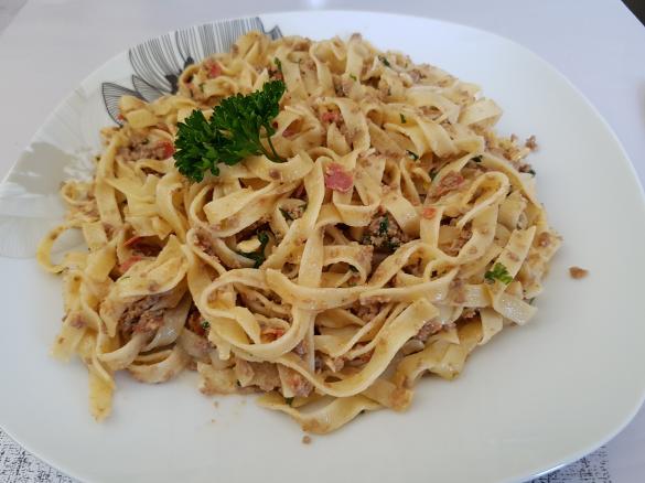 Massa tagliatelle á minha moda