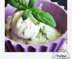 gelado de nata e hortelã