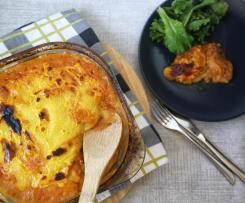 Empadão de carne com puré de abóbora