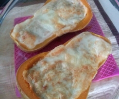 Abóbora recheada com carne picada