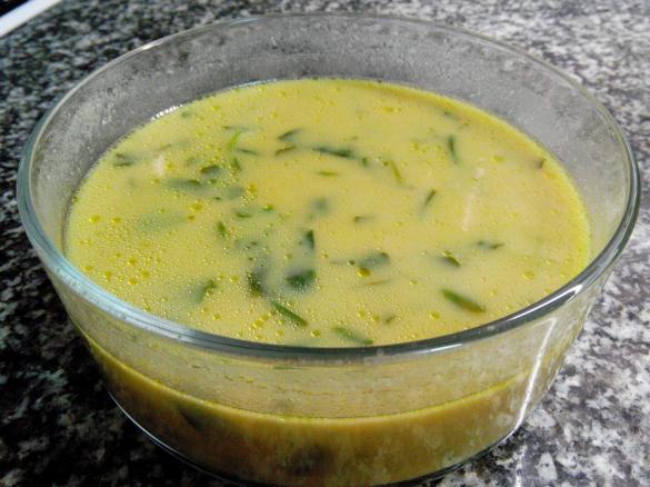 Sopa de grão com agrião