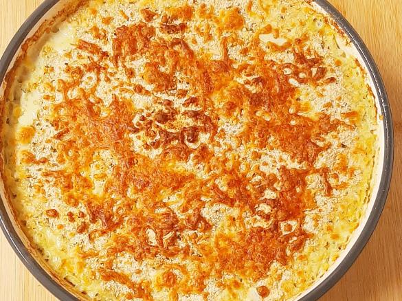 Bacalhau com natas e lentilhas