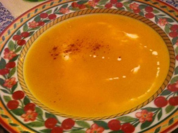 Creme de Abóbora com batata doce e courgette