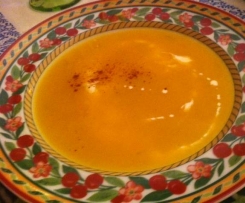 Creme de Abóbora com batata doce e courgette