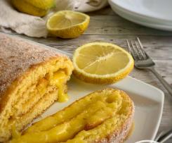 Torta de limão com curd de limão