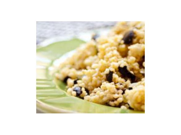Millet Com Curgete e Azeitonas