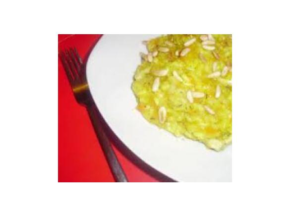 Risotto de frango e frutos secos