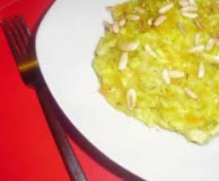 Risotto de frango e frutos secos