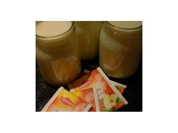 Iogurte de chá de maçã com canela 