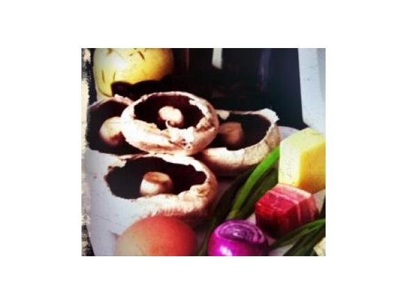 Cogumelos Grandes Achatados