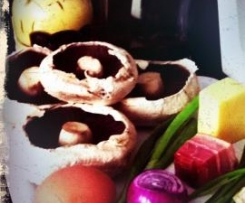 Cogumelos Grandes Achatados