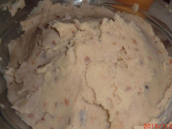 Puré de batata e castanha